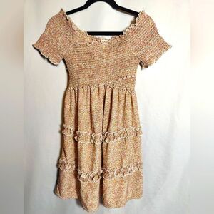 NWT Indulge Smocked Floral Off-the-Shoulder Sundress Size Small